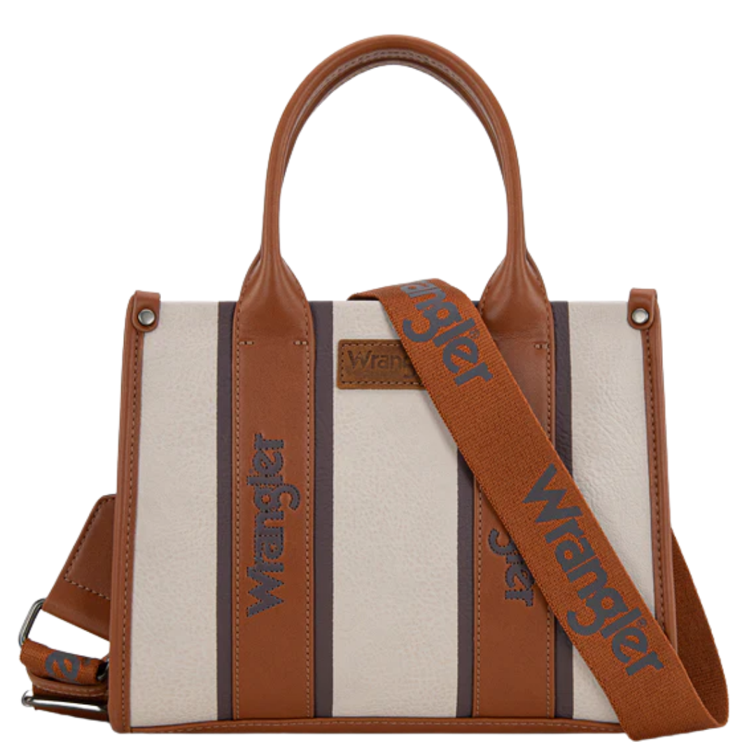 Wrangler Ladies Color Block Brown Tote/Crossbody WG208-8120SBR