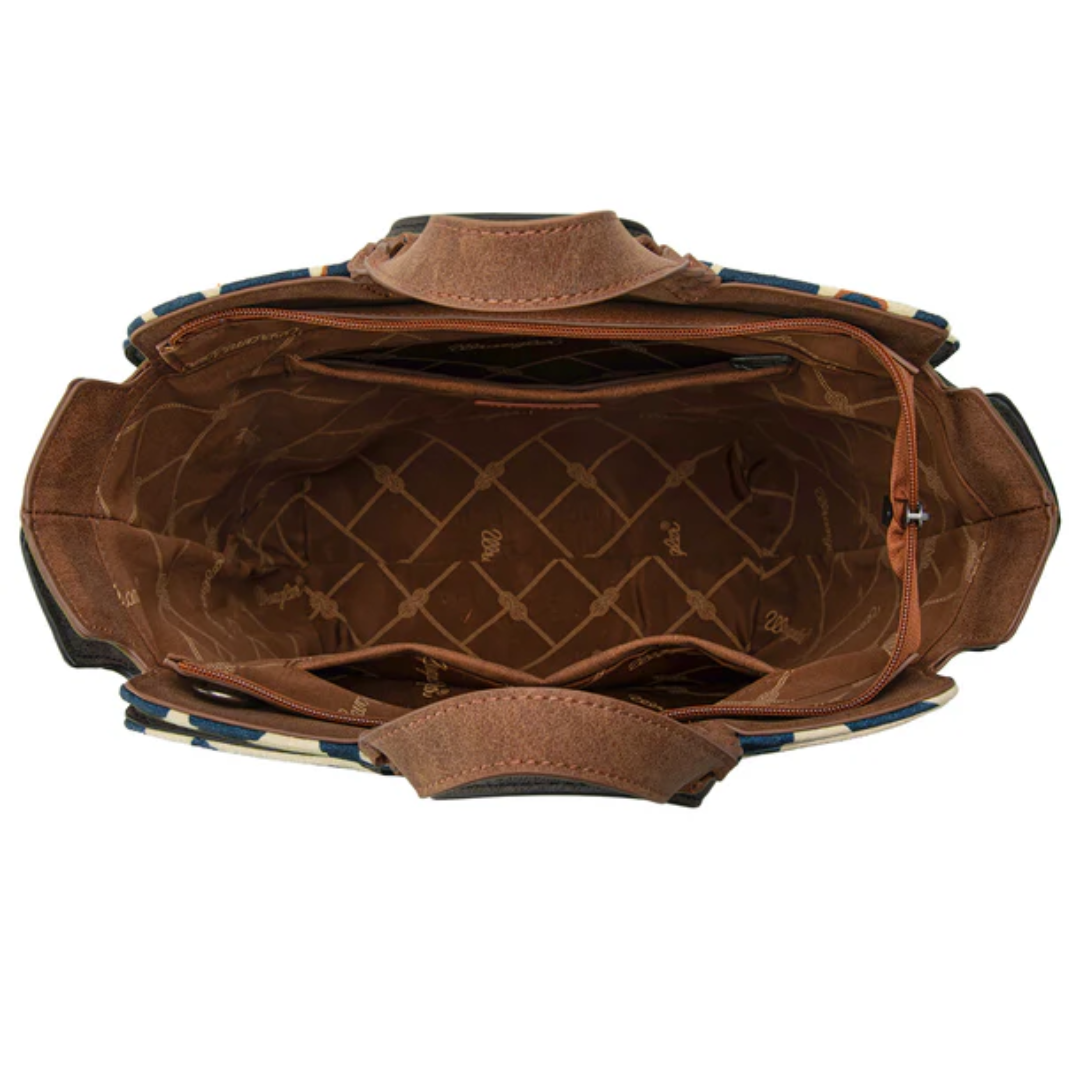 Wrangler Ladies Cow Print Concealed Carry Brown Tote/Crossbody WG264-8014BR