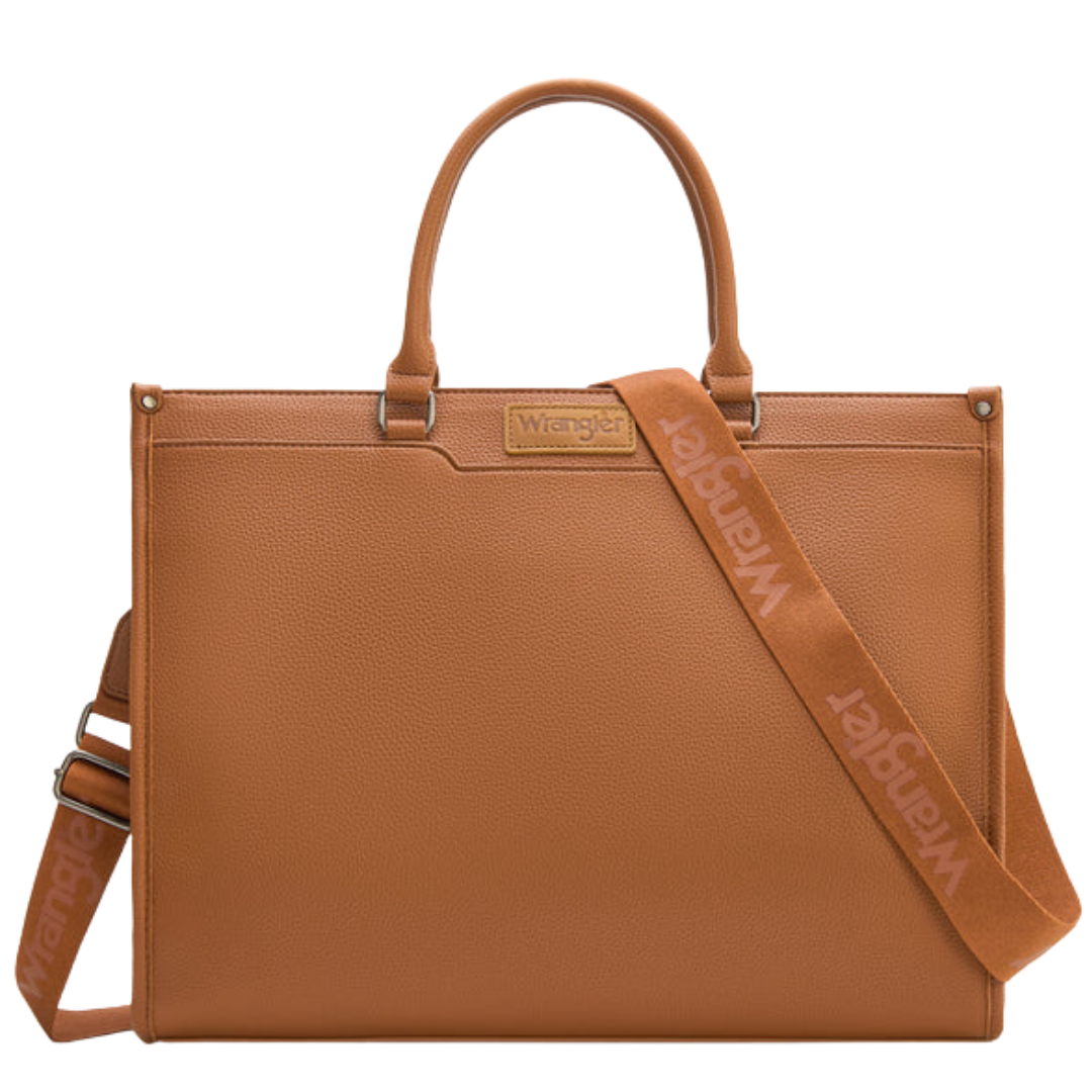 Wrangler Cow Brown Carry-All Large Work Crossbody Tote WG389-8119COW-BR