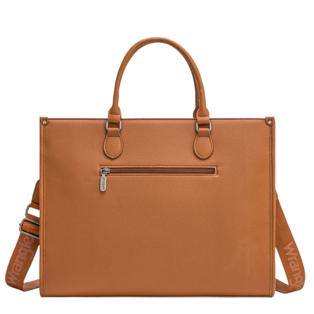 Wrangler Cow Brown Carry-All Large Work Crossbody Tote WG389-8119COW-BR