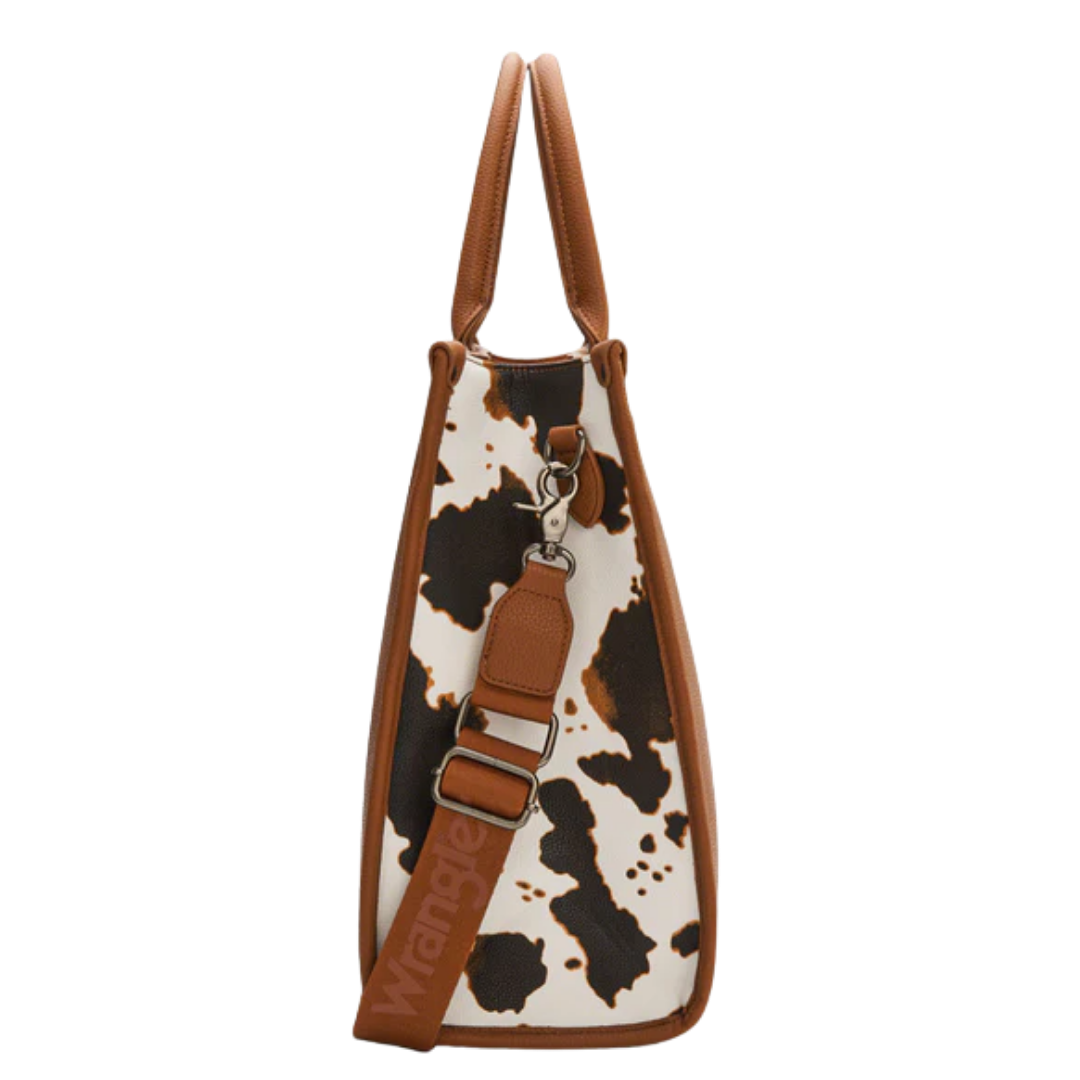 Wrangler Cow Brown Carry-All Large Work Crossbody Tote WG389-8119COW-BR