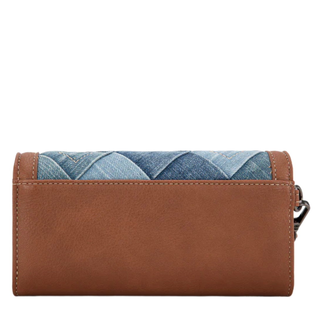 Wrangler Ladies Denim Woven Tri-Fold Jean Wristlet/Wallet WG210-W062JN