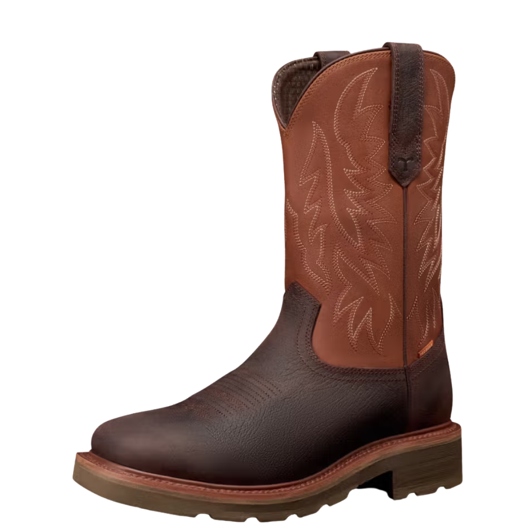 Tecovas Men's The Longhaul Waterproof Dark Chocolate Soft Toe Work Boot 11084-DCE