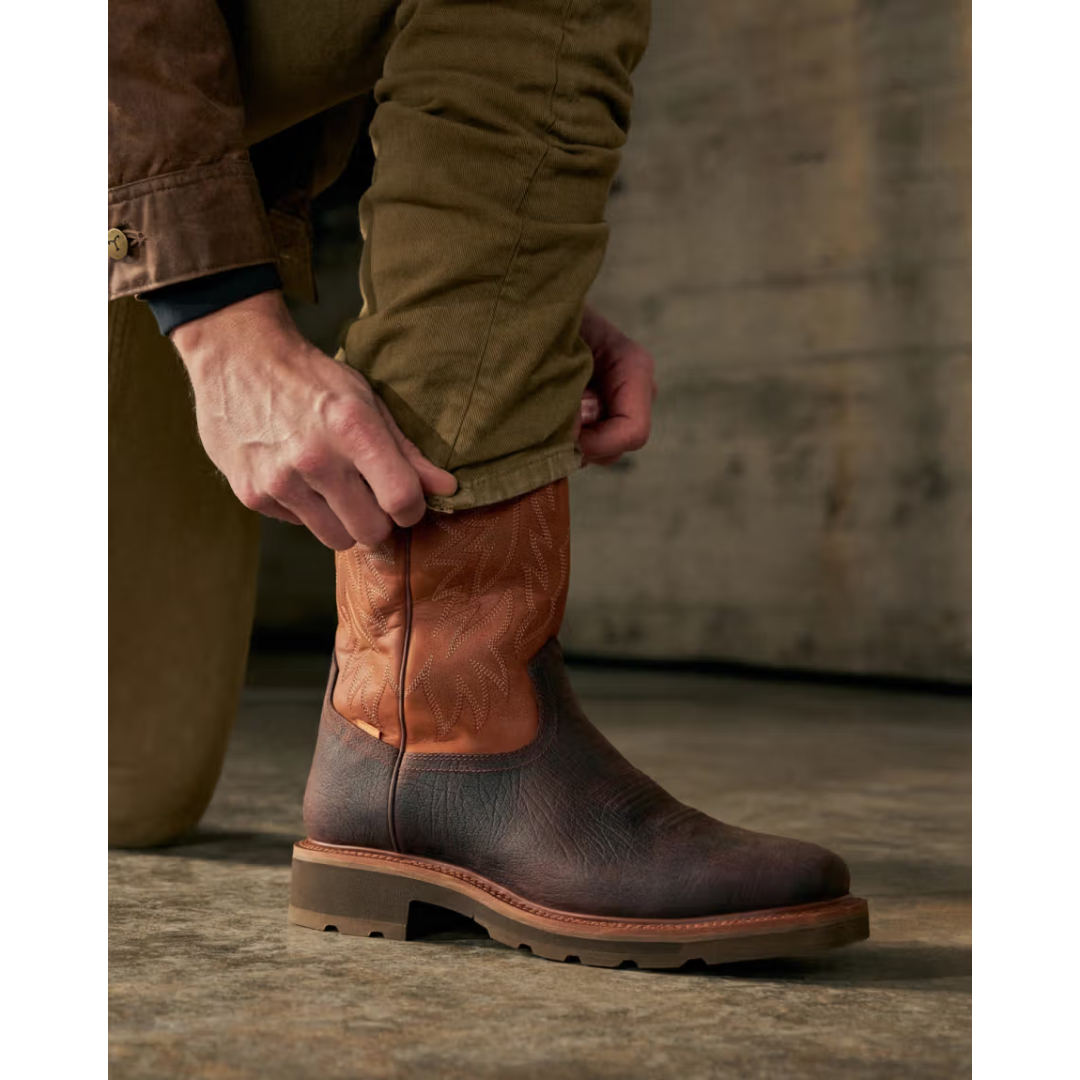 Tecovas Men's The Longhaul Waterproof Dark Chocolate Soft Toe Work Boot 11084-DCE