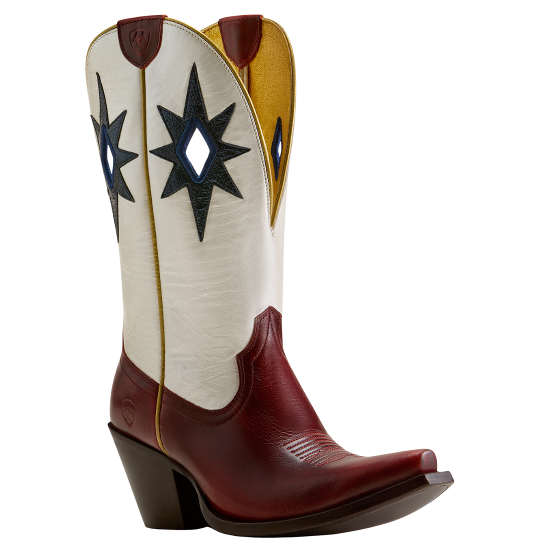 Ariat Ladies Starlight Red Alert X Toe Western Boot 10080388