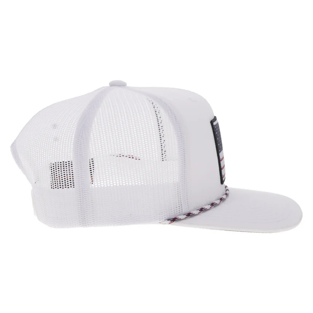 Hooey 'Liberty Roper' White Flag Patch Trucker Cap 2610T-WH