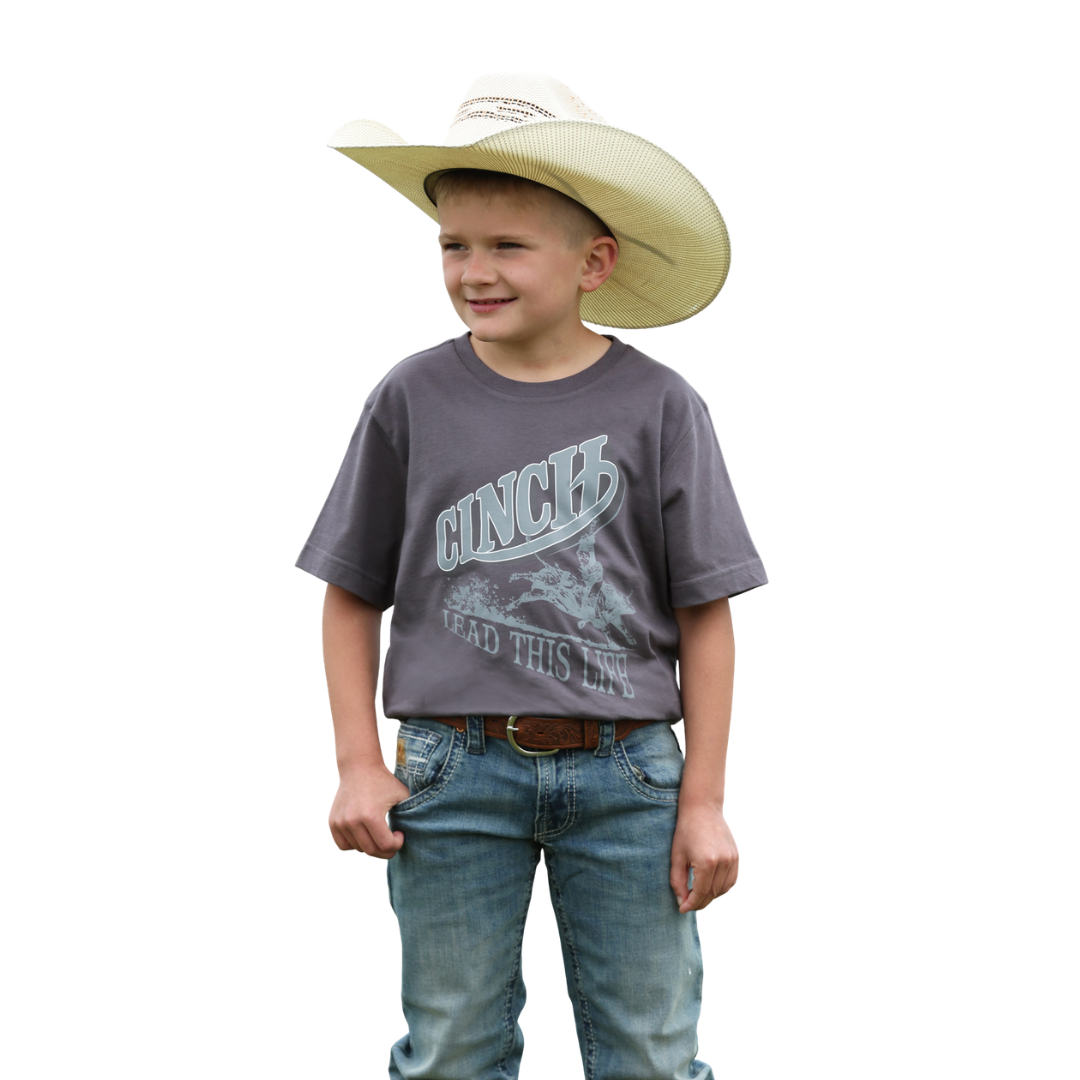 Cinch Boy's Youth Charcoal Graphic T-Shirt MTT7670184