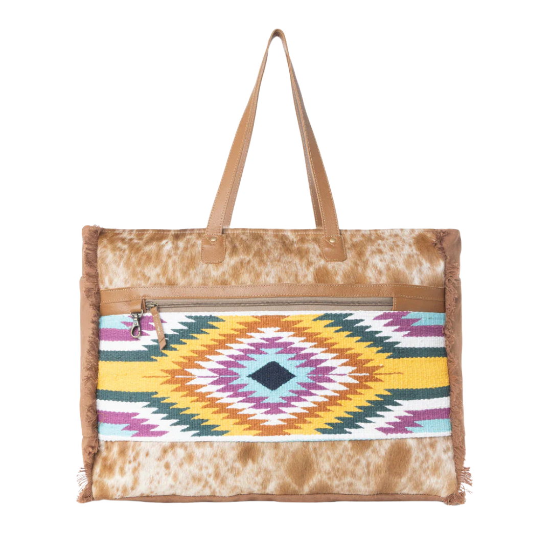 Myra Bag Plains Diamond Weekender Bag in Serape Sable S-14311