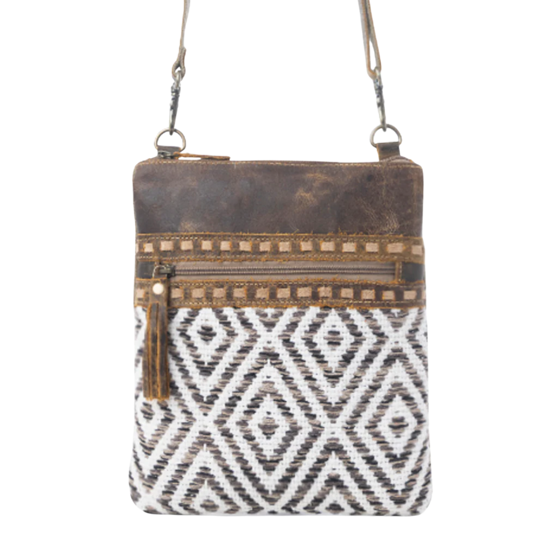 Myra Bag Sand Weaver Small Brown Crossbody Bag S-7353