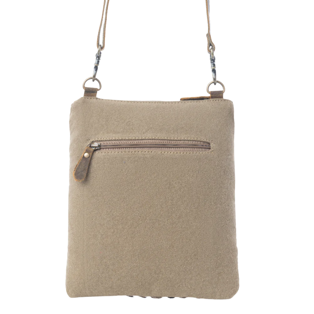 Myra Bag Sand Weaver Small Brown Crossbody Bag S-7353