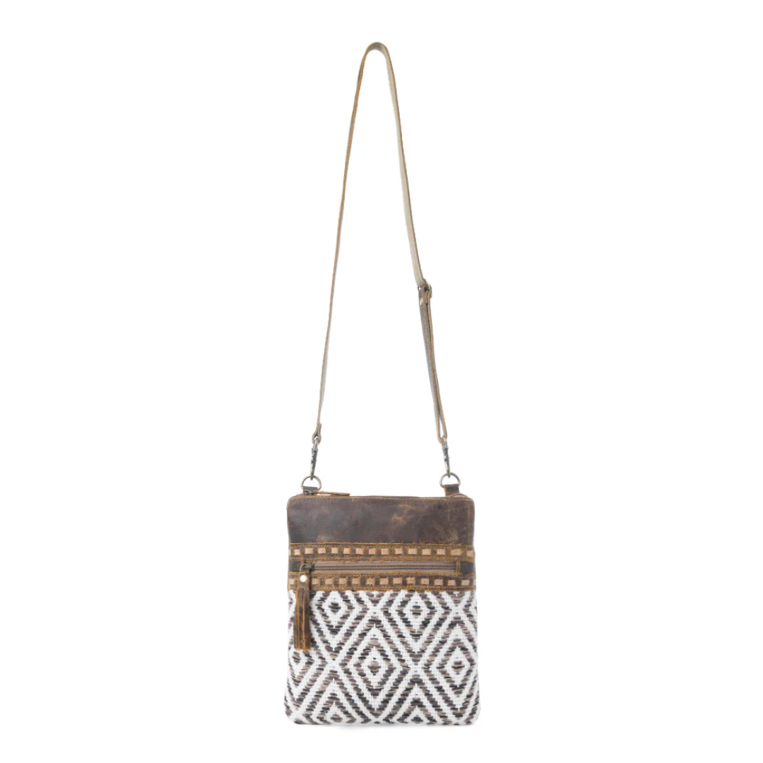 Myra Bag Sand Weaver Small Brown Crossbody Bag S-7353