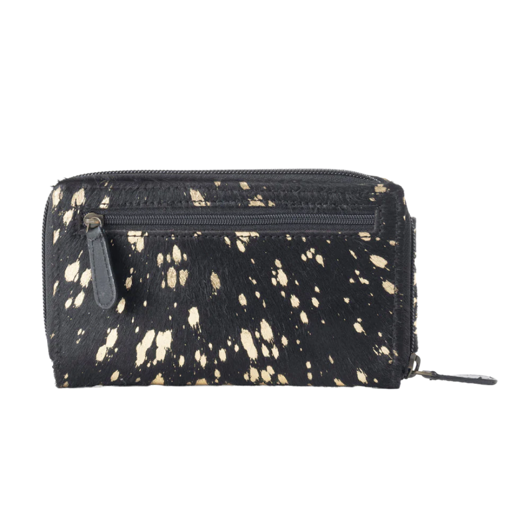 Myra Ladies Golden Skies Black Hairon Wallet S-3137
