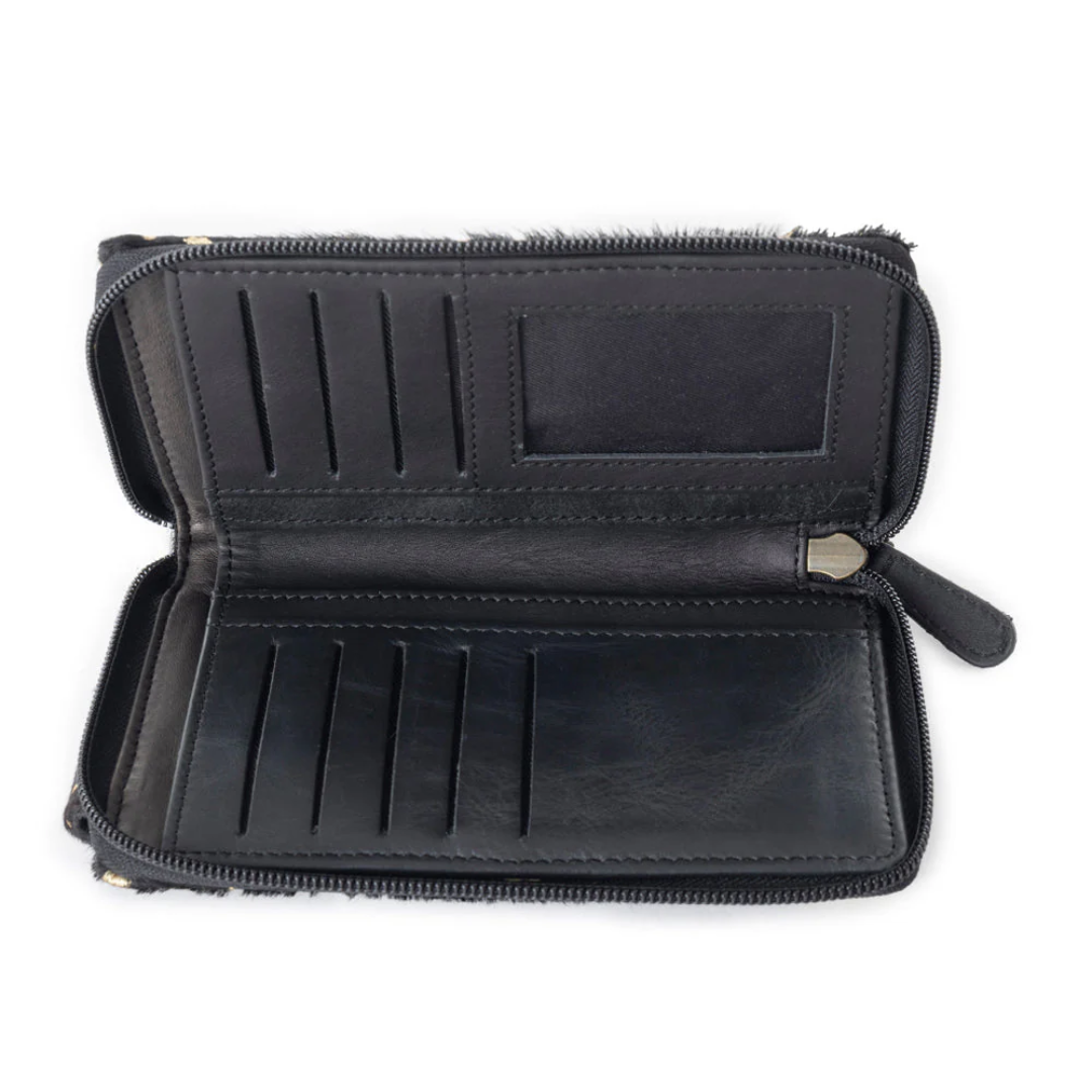 Myra Ladies Golden Skies Black Hairon Wallet S-3137