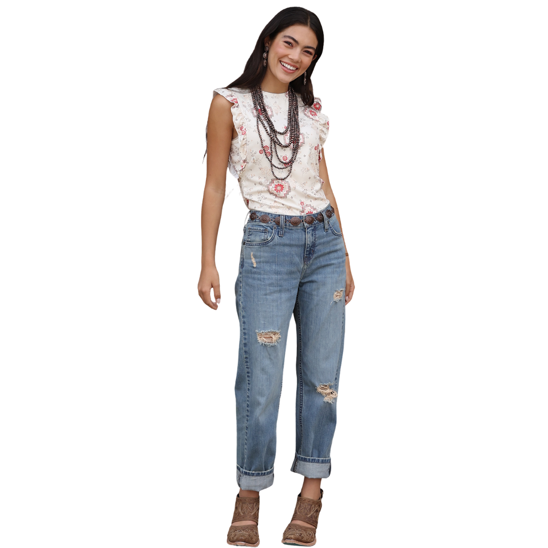 Cinch Ladies Cream Tank-Top CTK7510004