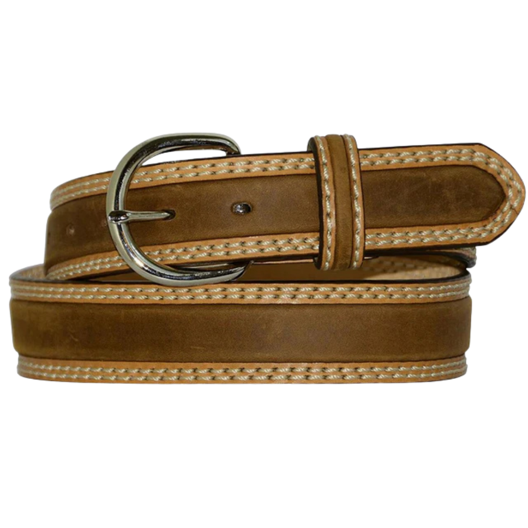 Tony Lama Men's Tan Double Stitch Stockman Belt 9349L