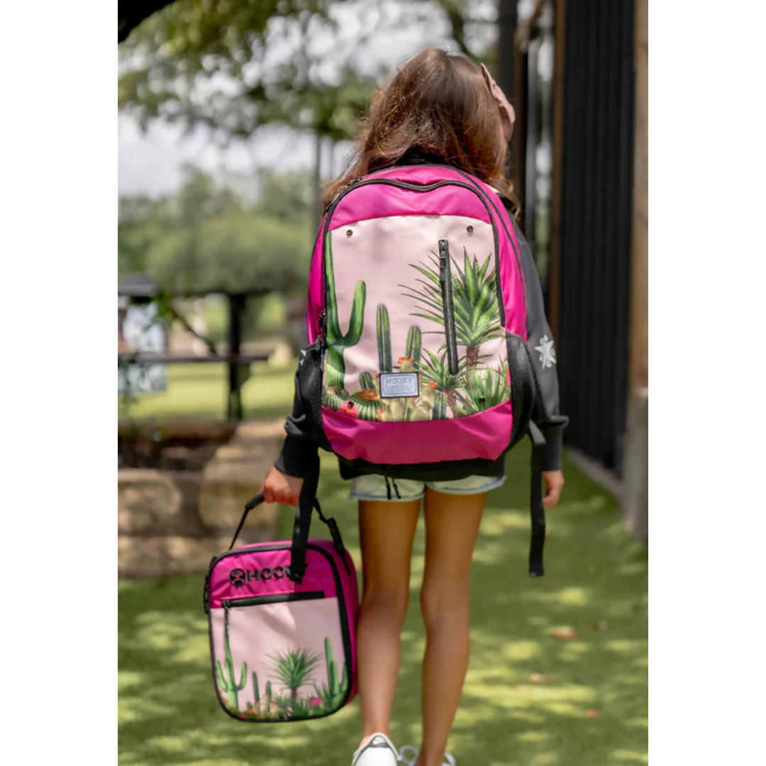 Hooey Rockstar Pink With Cactus Print Backpack BP072PKPR