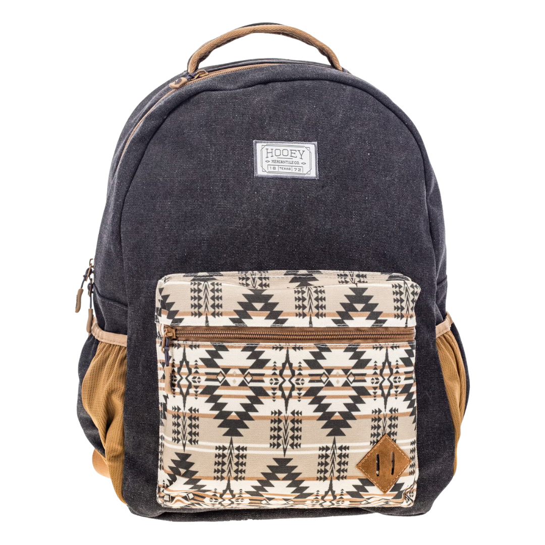 Hooey Recess Backpack Charcoal/Tan Aztec