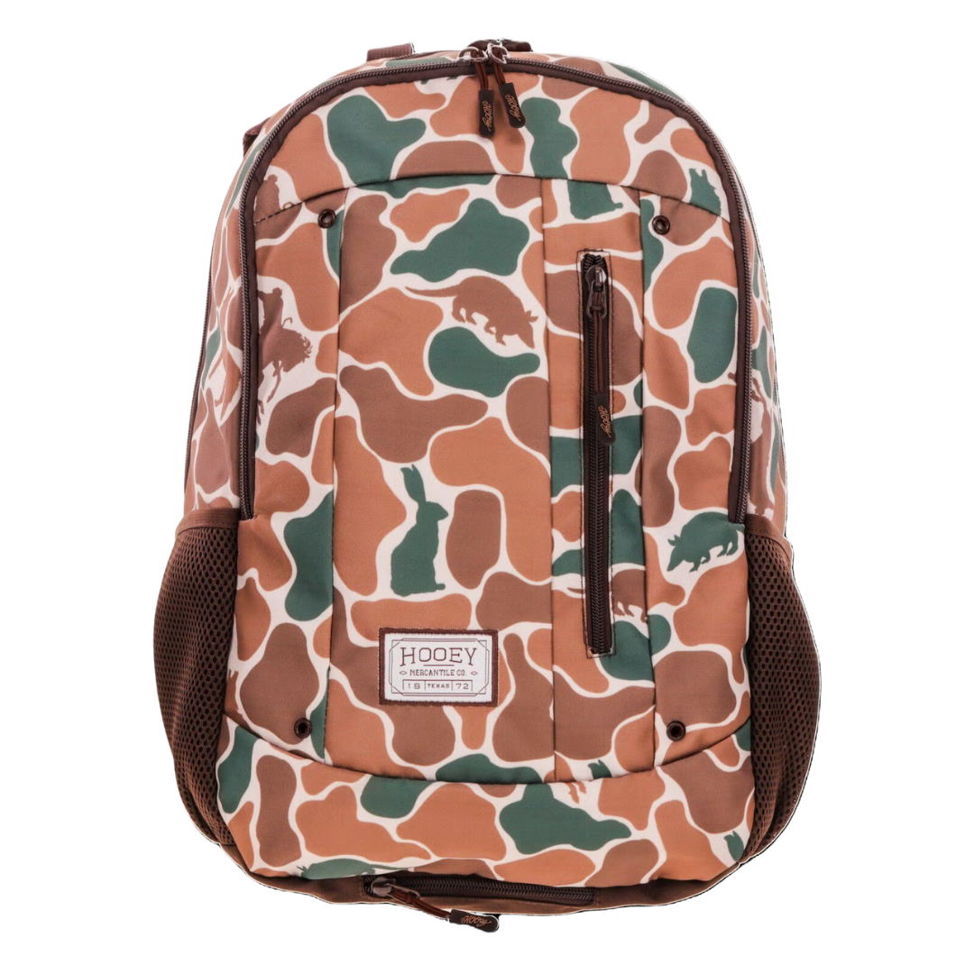 Hooey Rockstar Brown & Green Camo Print Backpack BP2602CABR