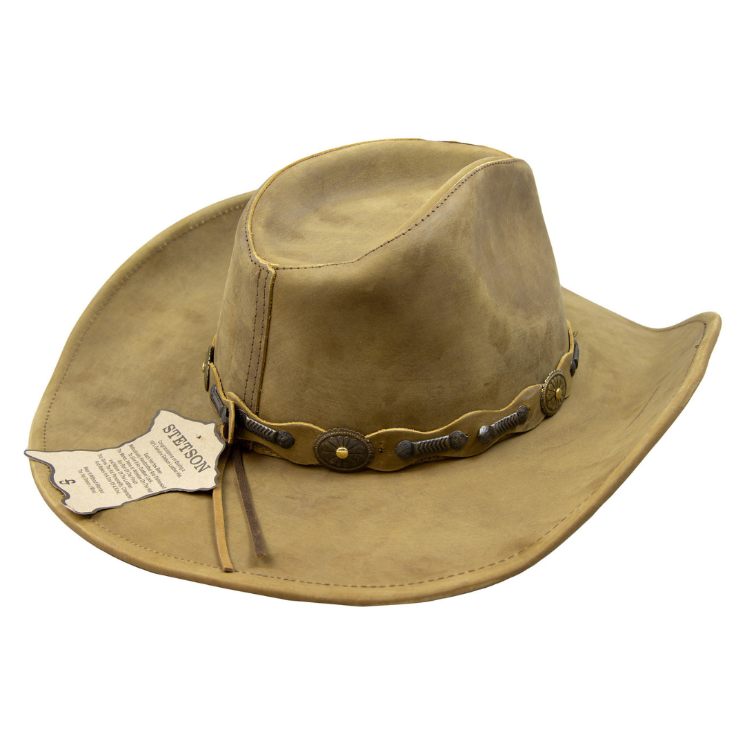 Stetson Roxbury Rustic Brown Leather Outdoor Hat TRROXB-843489
