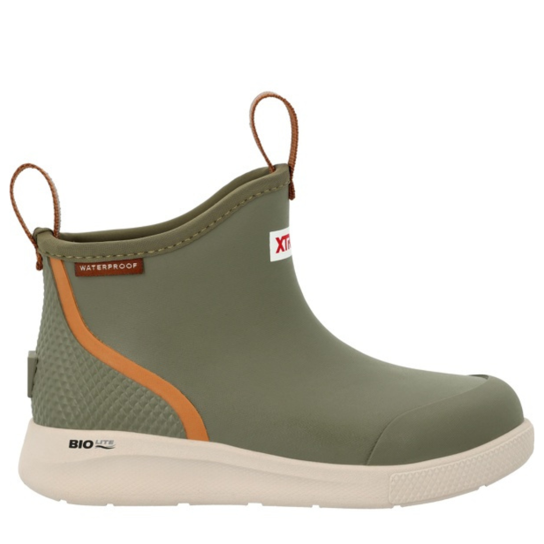 XTRATUF Children's Green 4" Ankle Deck Sport Boot XKADS300