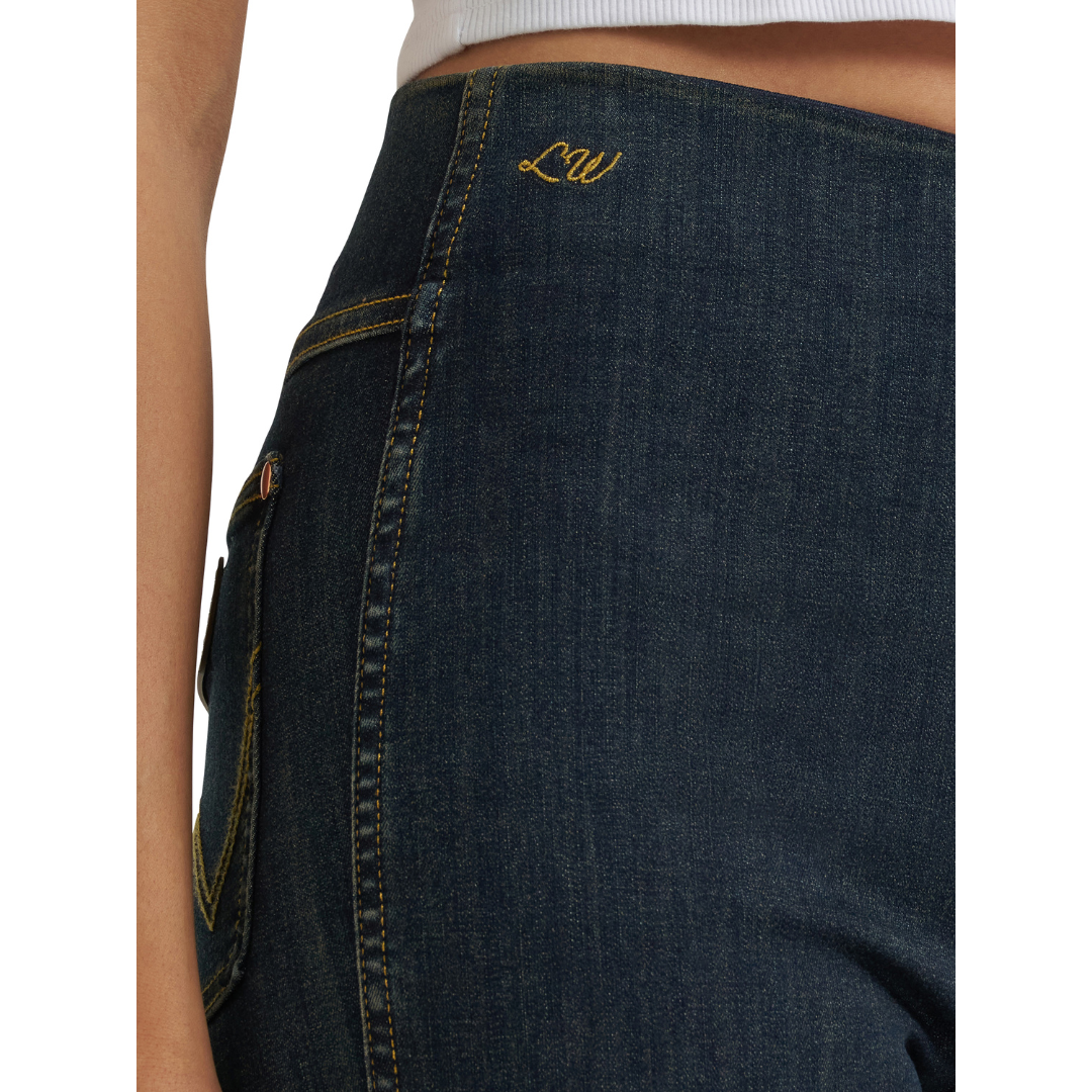 Wrangler X Lainey Wilson Ladies Pintuck Sandrider Pull On Bell Bottom Jean 112382900