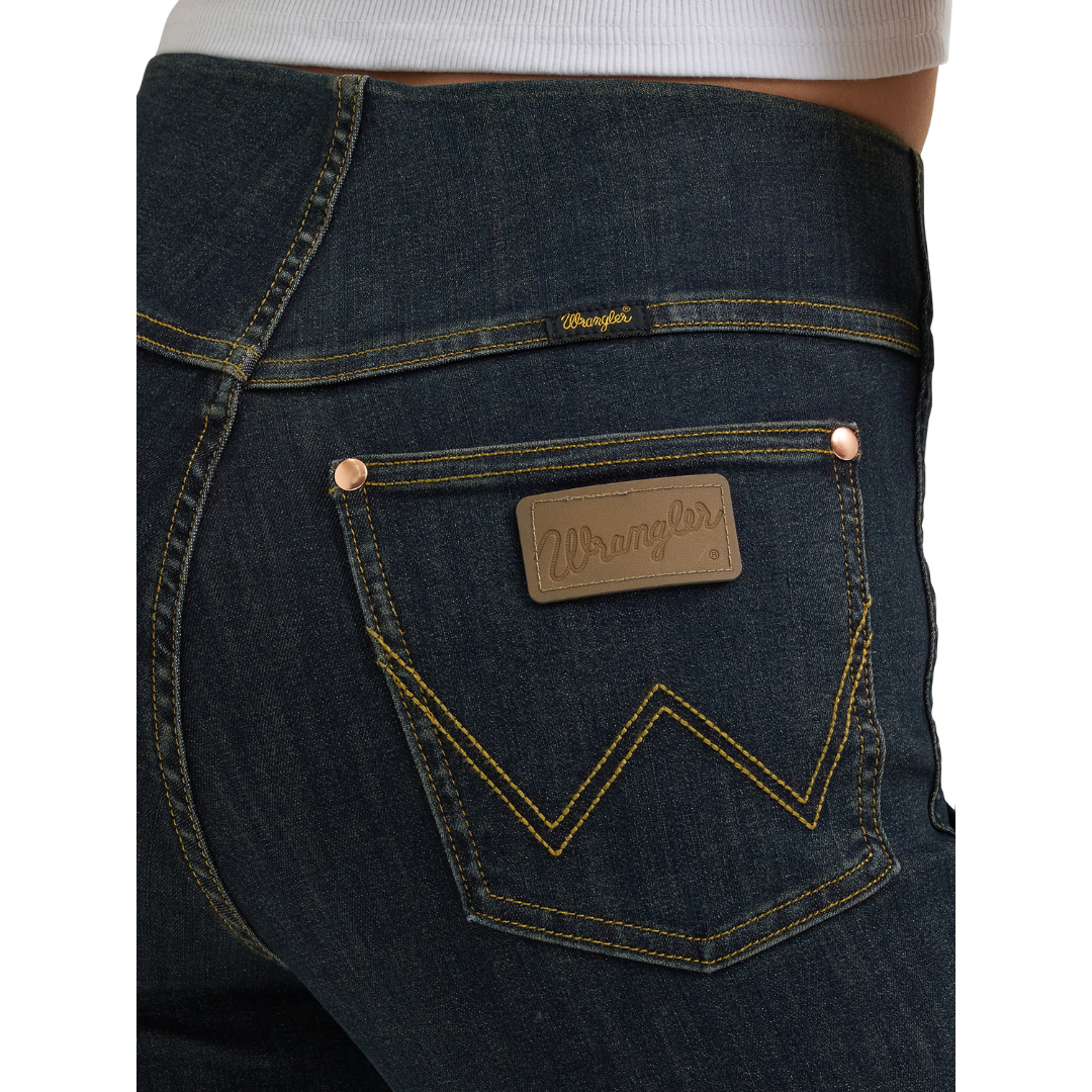 Wrangler X Lainey Wilson Ladies Pintuck Sandrider Pull On Bell Bottom Jean 112382900