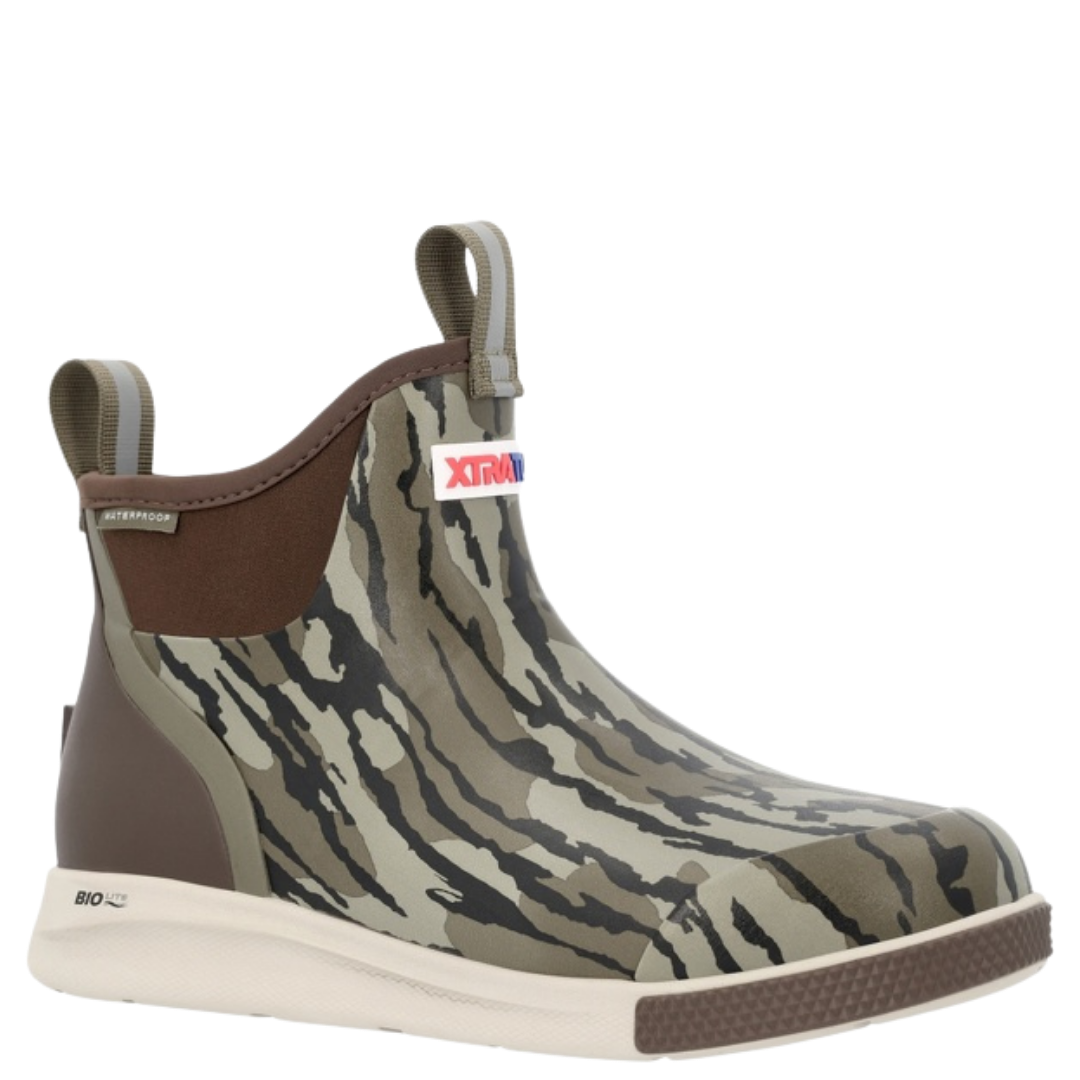 XTRATUF Men's Camo 6" Outdoor Mossy Oak Bottomland Sport Deck Boot XADSM902