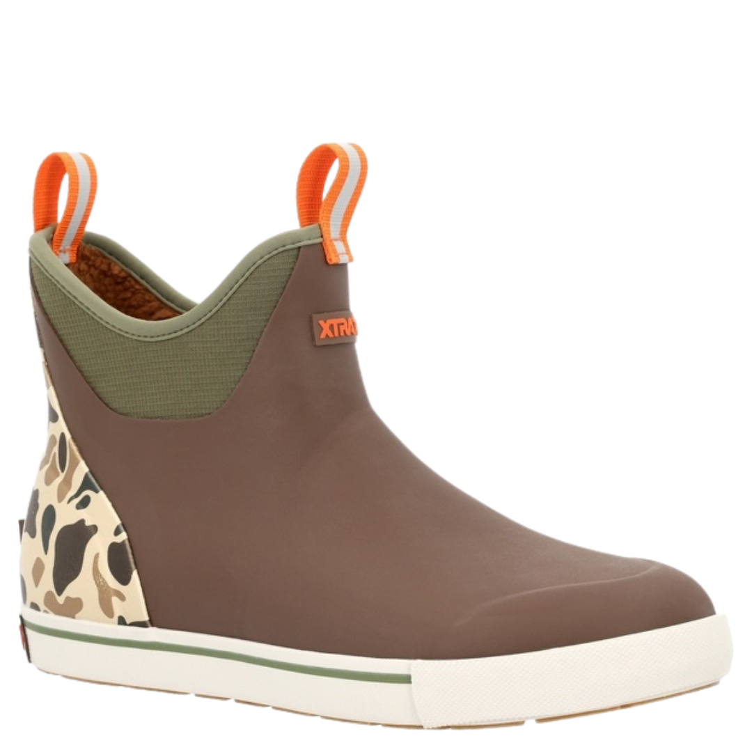 XtraTuf Men's Outdoors 6" Brown Fleece Lined Ankle Deck Boot XMADBC90
