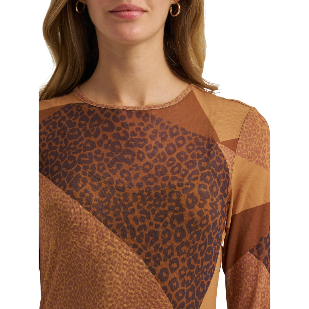 Wrangler Ladies Retro Punchy Midi Brown Dress 112382666