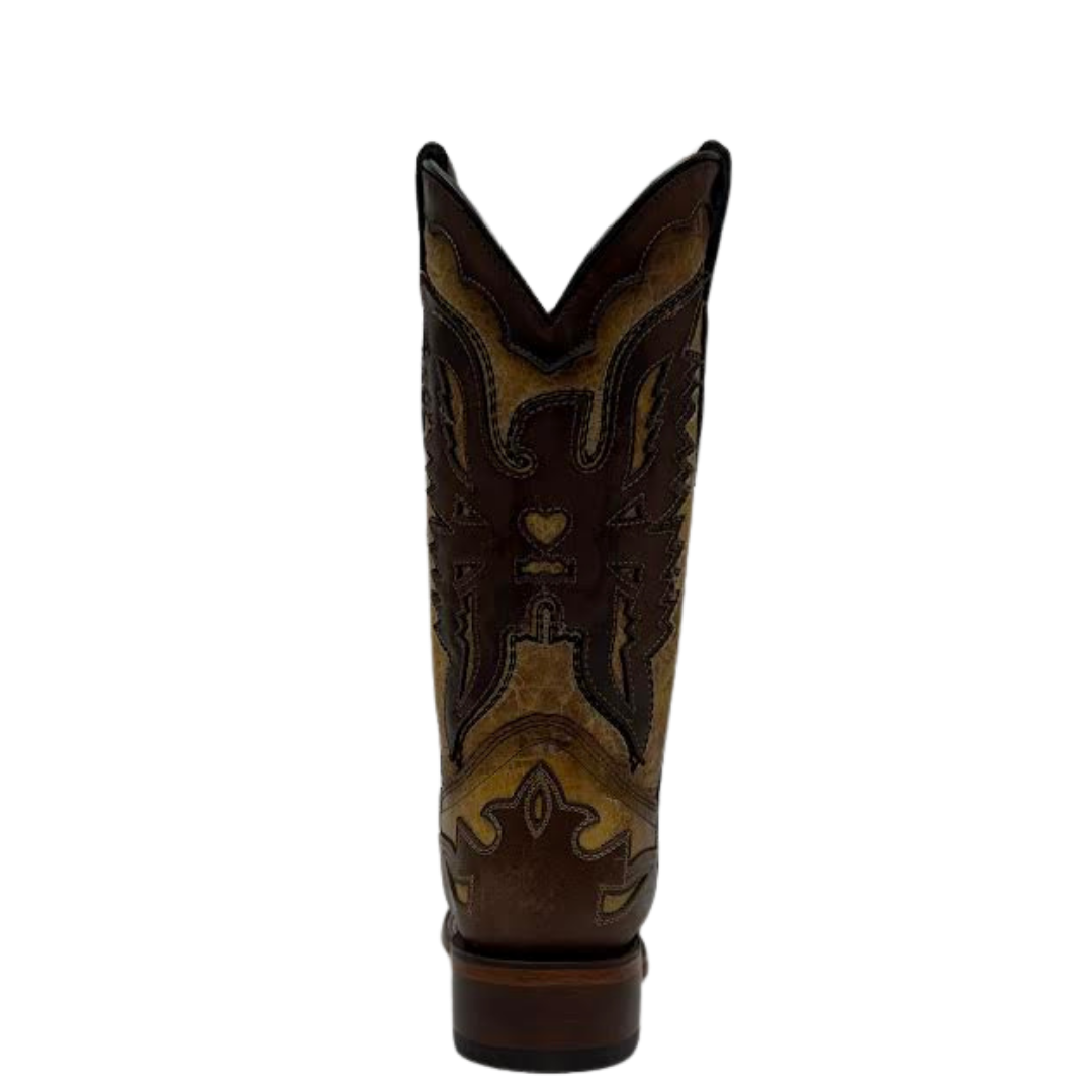 Corral Ladies Sand Eagle Overlay & Embroidery Square Toe Western Boot A5125