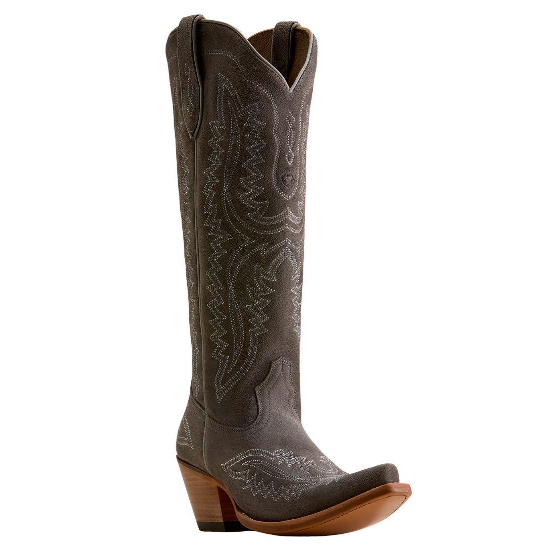 Ariat Ladies Casanova Ash Suede Leather X Toe Western Boot 10080419