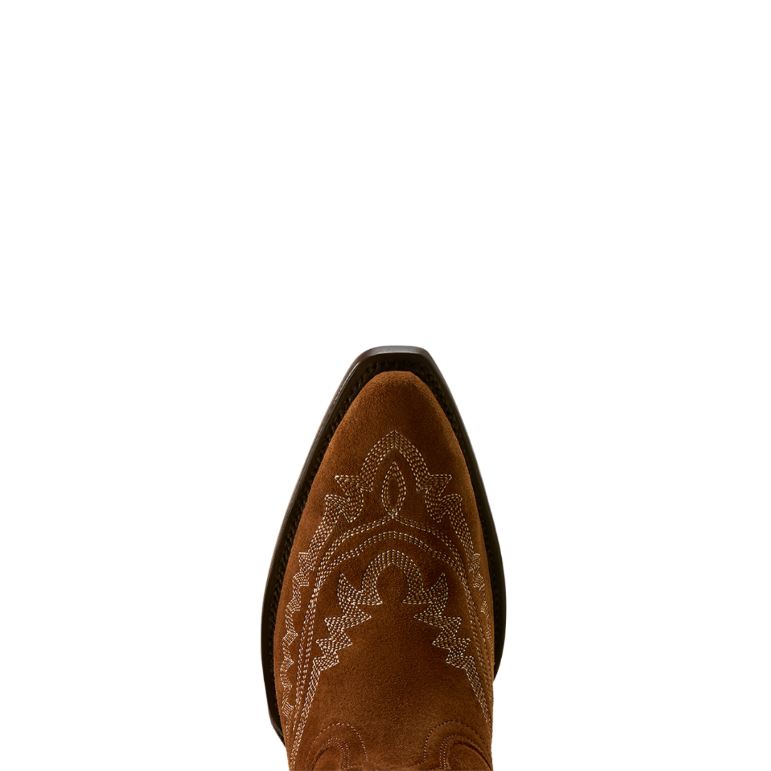 Ariat Ladies Casanova Oiled Tan Suede Leather X Toe Western Boot 10080418