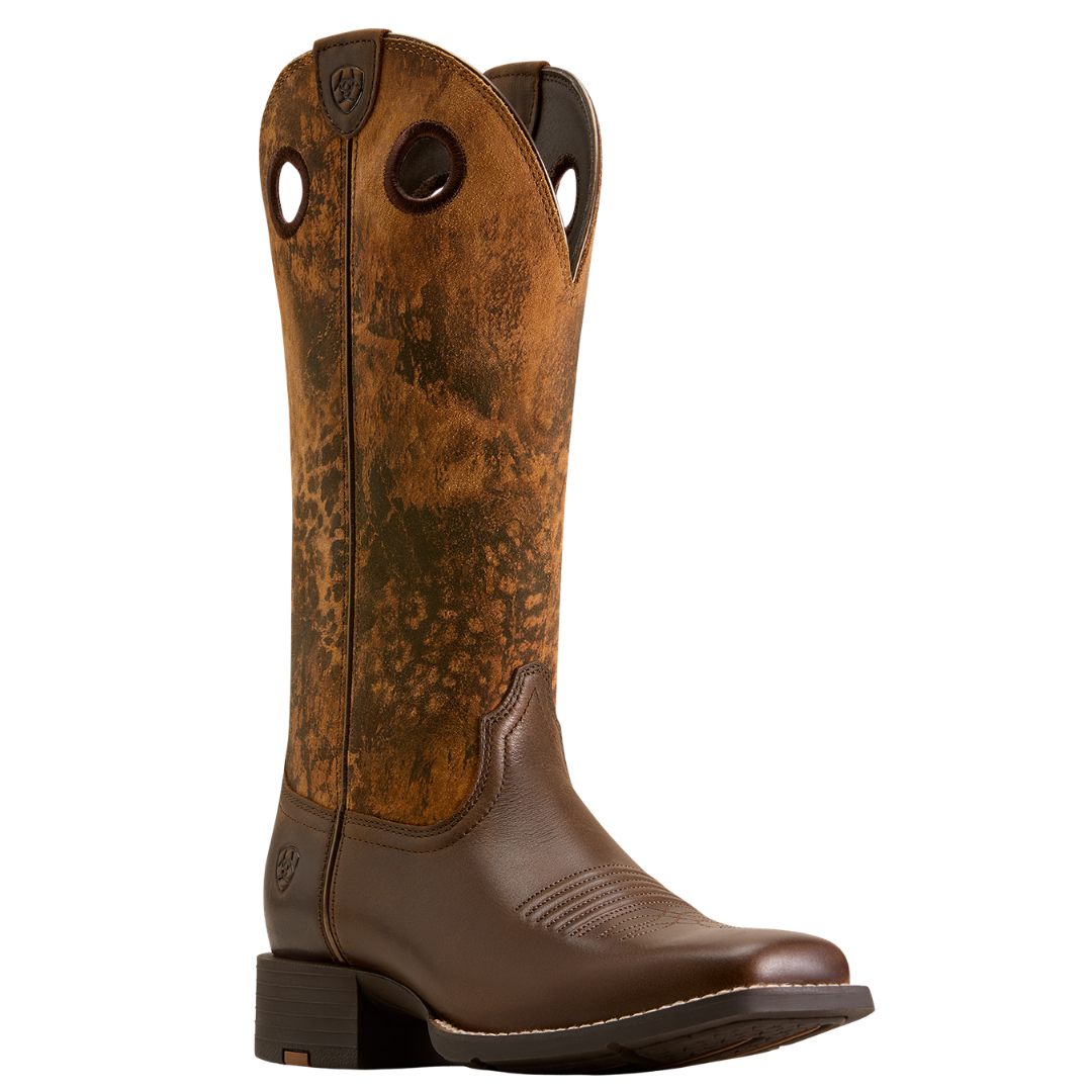 Ariat Ladies Round Up Ryder Dark Cacao Wide Square Toe Western Boot 10080351