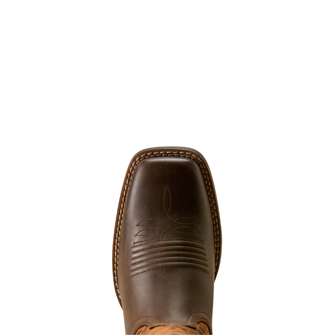 Ariat Ladies Round Up Ryder Dark Cacao Wide Square Toe Western Boot 10080351