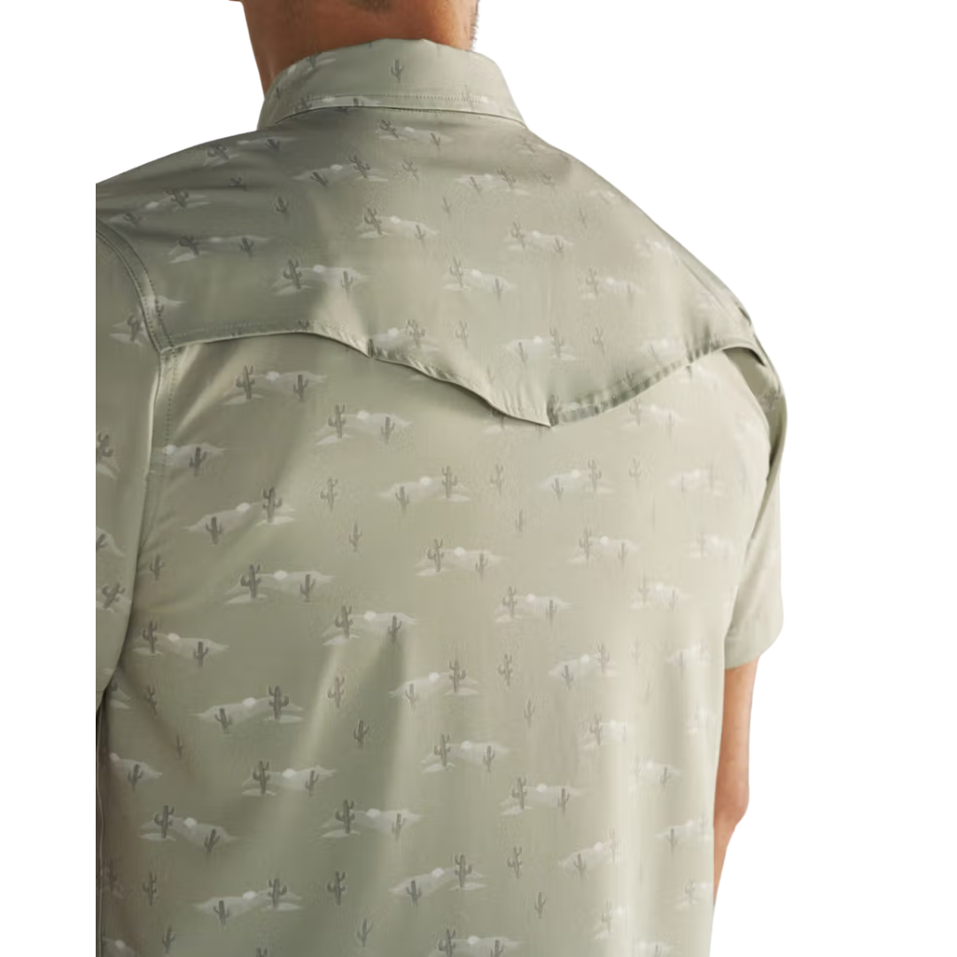 Tecovas Men's Performance Desert Sage Western Pearl Snap Shirt 40364-DLS