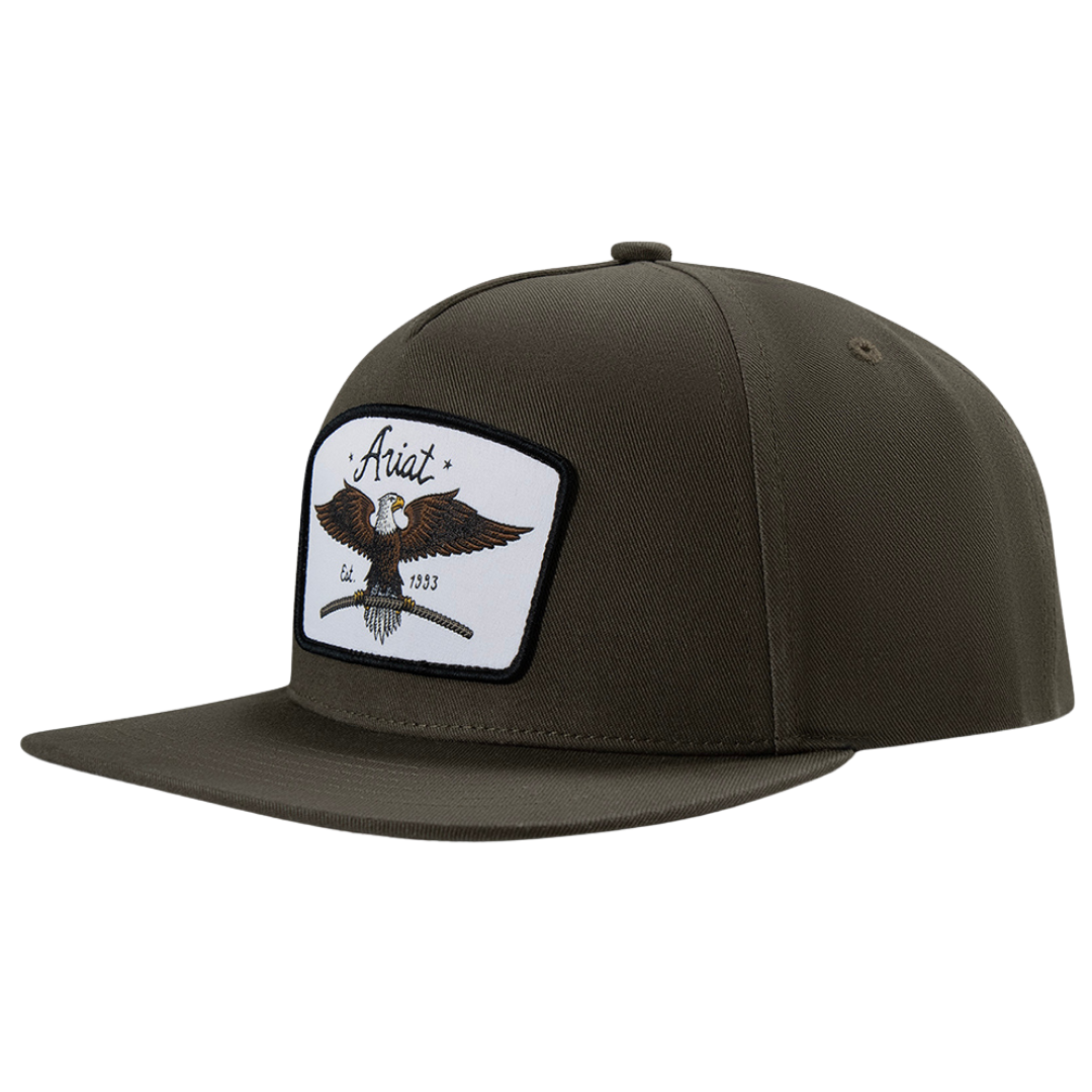 Ariat Men's Eagle Logo Patch Olive Green Trucker Hat A2900027248