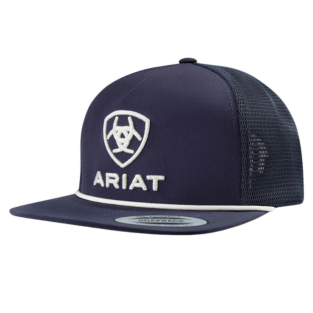 Ariat Men's Navy Blue Raised Embossed Logo Trucker Hat A300097103