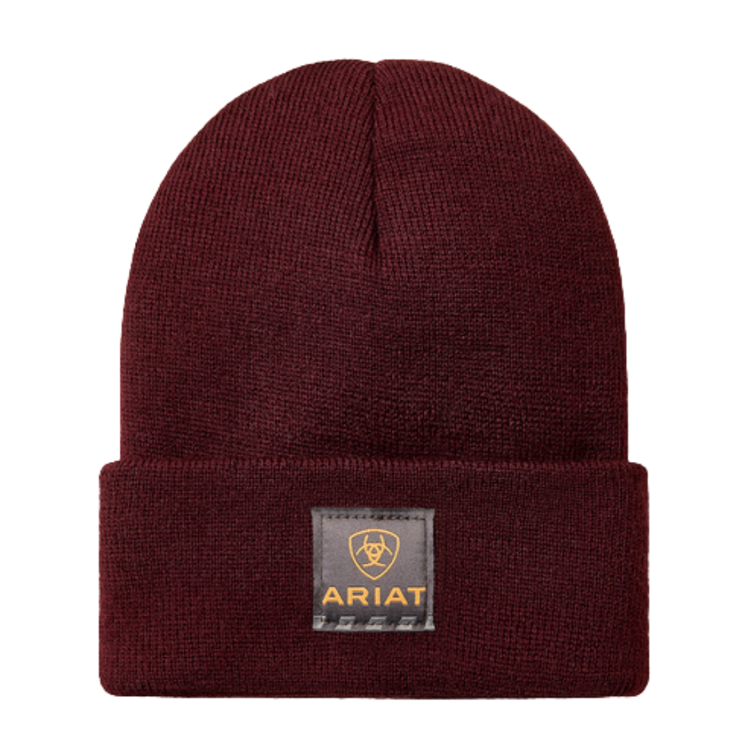 Ariat Rebar Roughneck Watch Winsdor Wine Beanie Cap 10080244