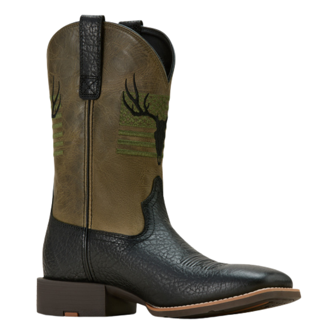 Ariat Men's Sport Antlers Black Adobe Western Boot 10061231