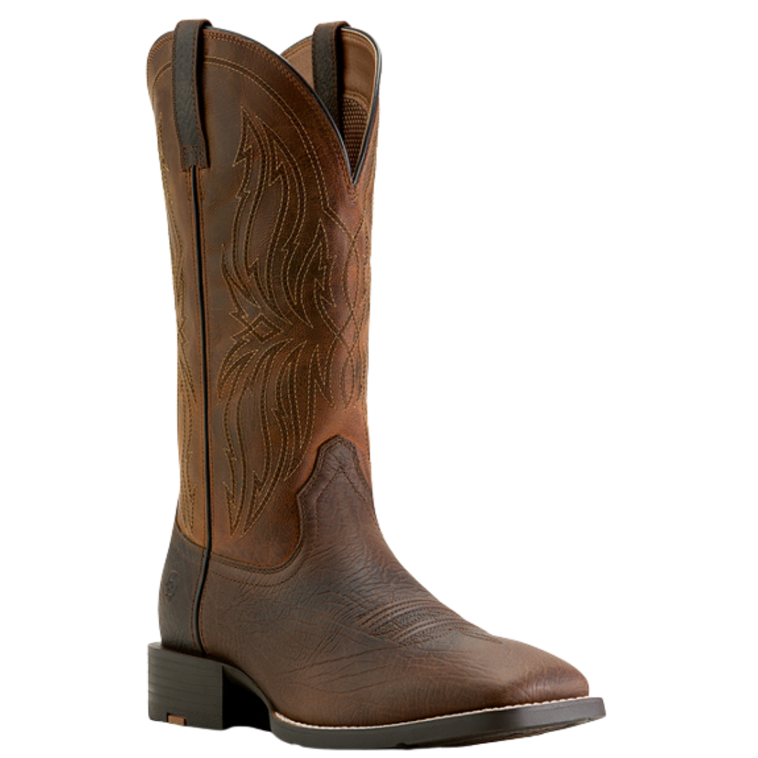 Ariat Men's Sport Rustler Toffee Hippo Print Western Boot 10063985