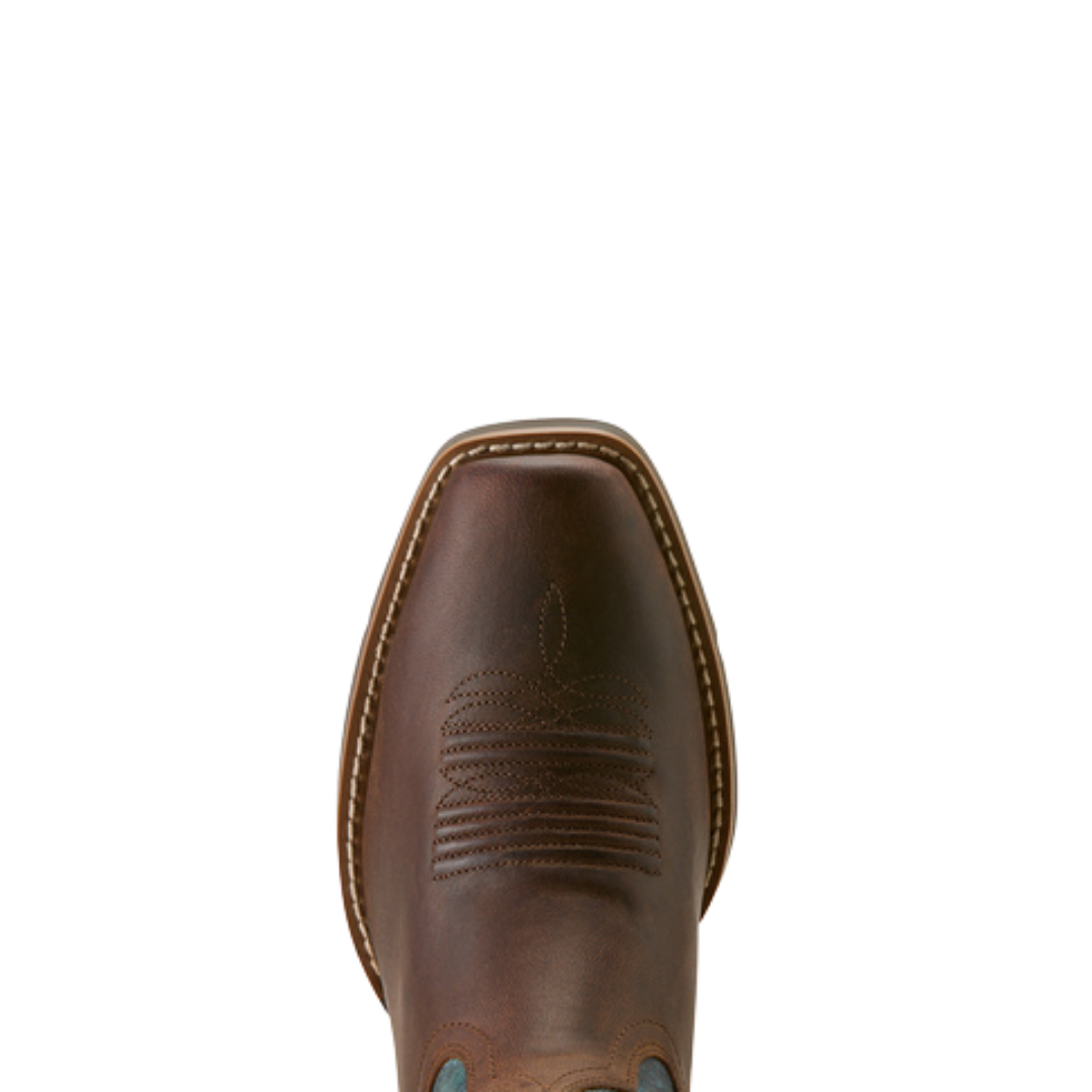 Ariat Ladies Round Up Sassy Brown Narrow Cutter Toe Western Boot 10064077