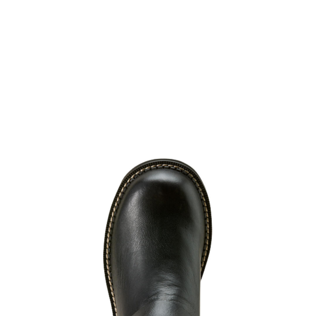 Ariat Ladies Fatbaby Chelsea Black Deertan Harness Western Boot 10074378