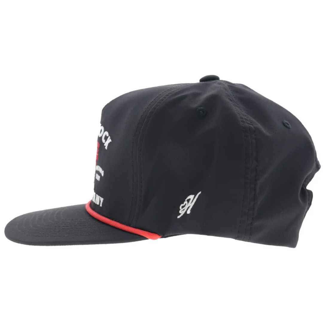 Hooey Rank Stock Black Embroidered 5-Panel Trucker Cap 2662T-BK