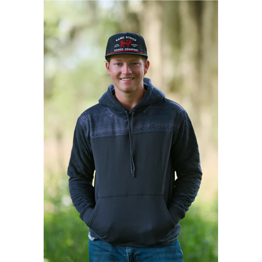 Hooey Rank Stock Black Embroidered 5-Panel Trucker Cap 2662T-BK