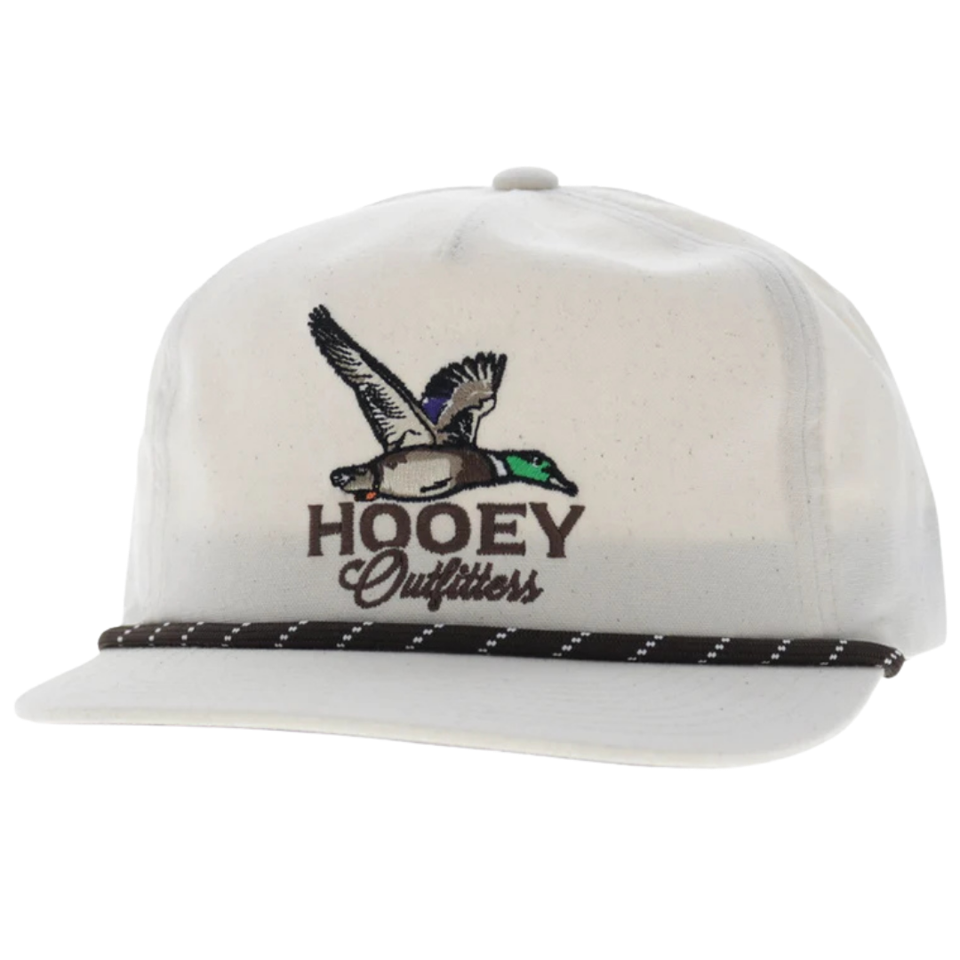 Hooey Mallard Cream 5-Panel Mid Profile Trucker Cap 6038T-CR