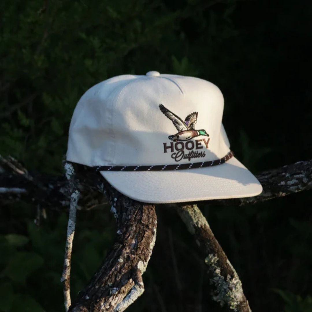 Hooey Mallard Cream 5-Panel Mid Profile Trucker Cap 6038T-CR