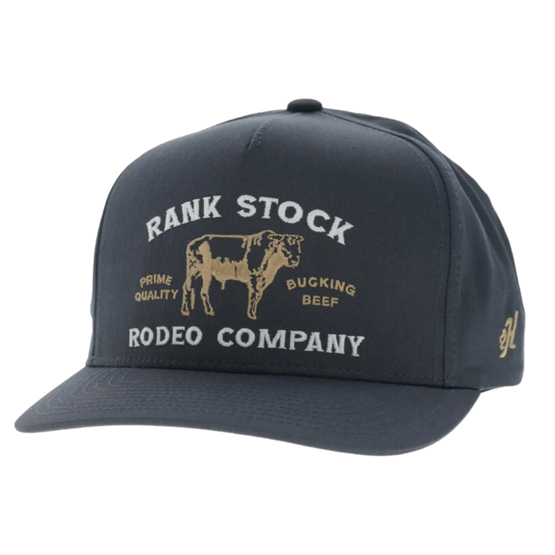 Hooey Rank Stock Charcoal 5-Panel Trucker Cap 2662T-CH
