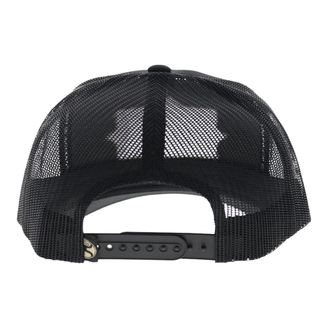 Hooey Diamond Black Logo Patch 6-Panel Trucker Cap 2622T-BKYL