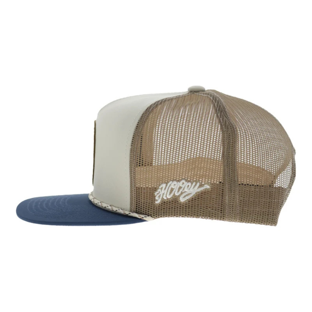 Hooey Spur Cream & Tan 5-Panel Trucker Cap 2614T-CRTN