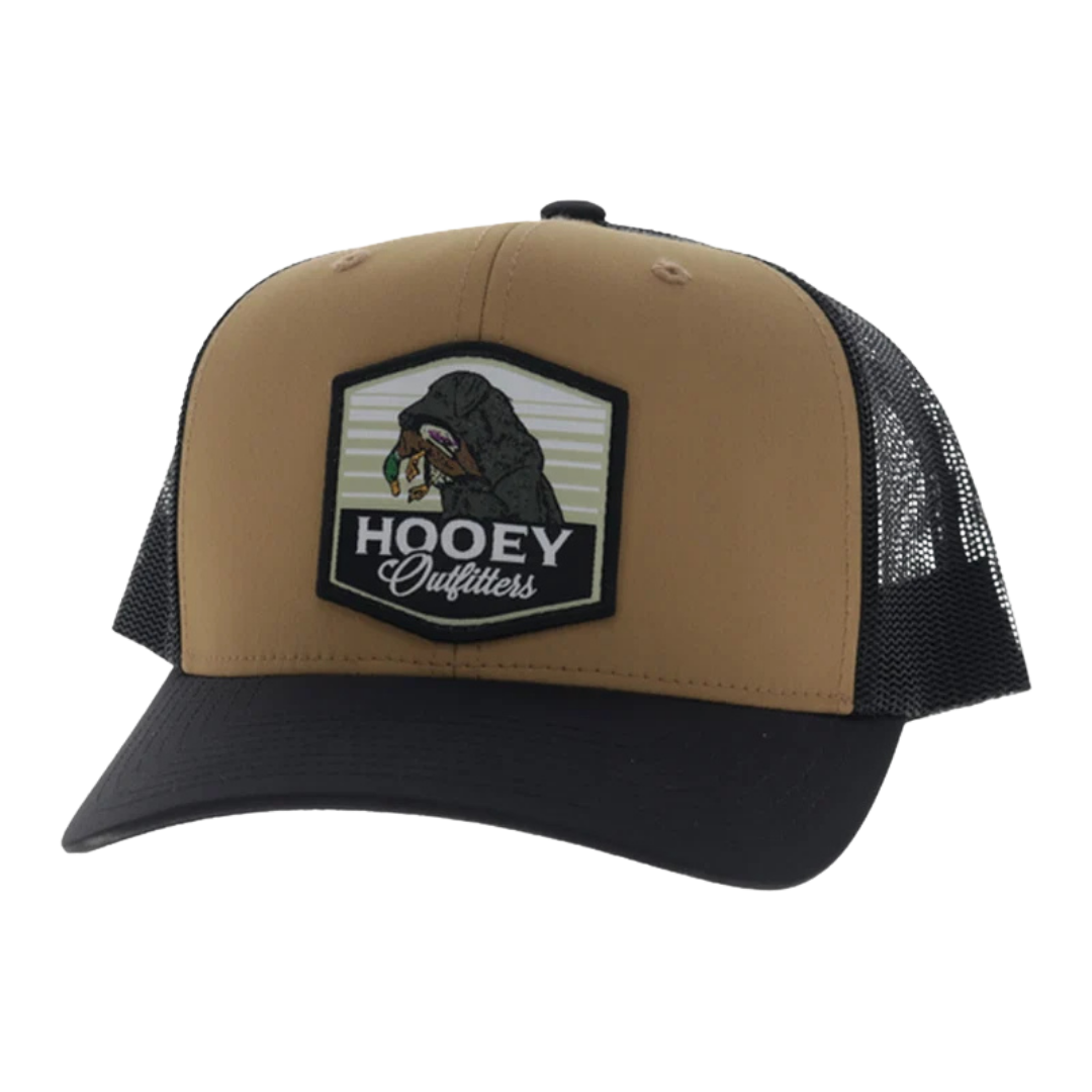 Hooey Toller Tan & Black Dog Patch 6-Panel Trucker Cap 6034T-TNBK